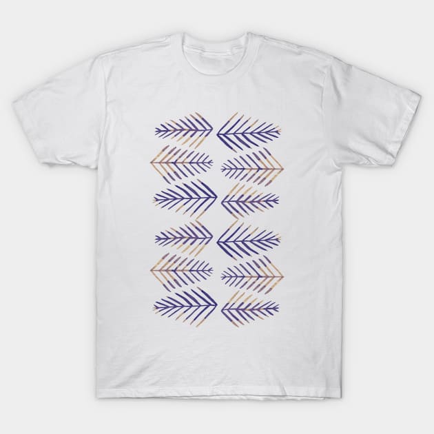 Watercolor pine trees - purple T-Shirt by wackapacka